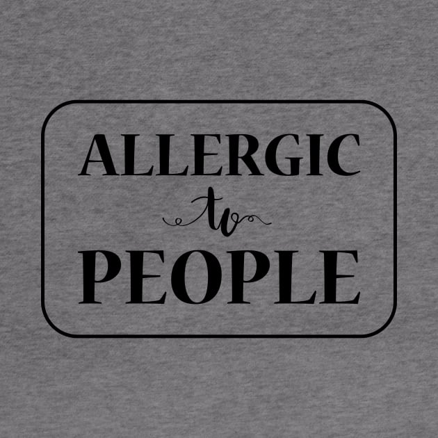 Allergic To People, Black by Lusy